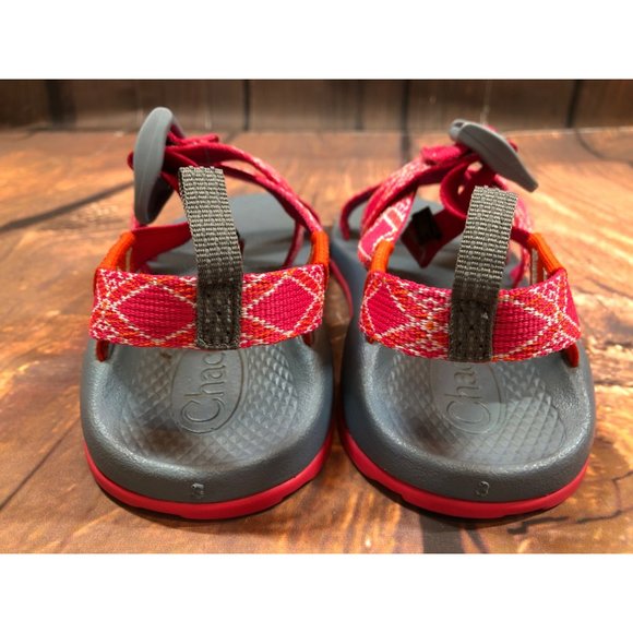 Chaco Z1 Ecotread Sandal Boho Rasberry Pink Girls 3 (6t43) - Picture 9 of 10